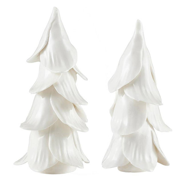 trees :: handmade white {set of 2}