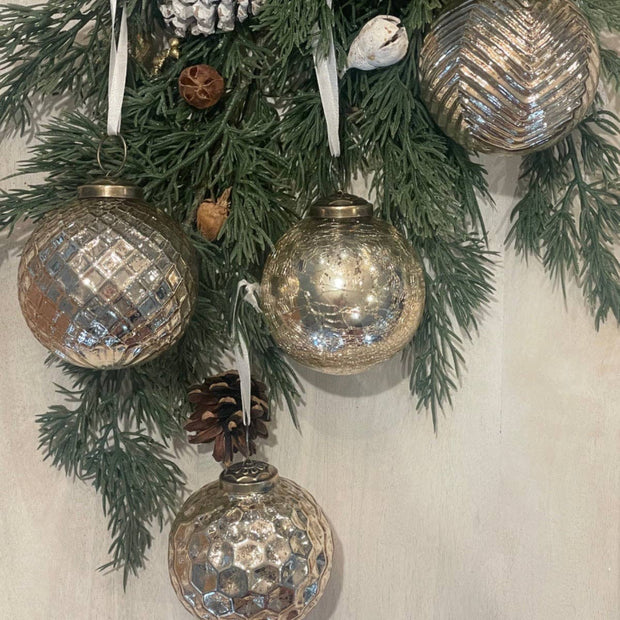 ornaments :: mercury glass :: champagne {set of 4}