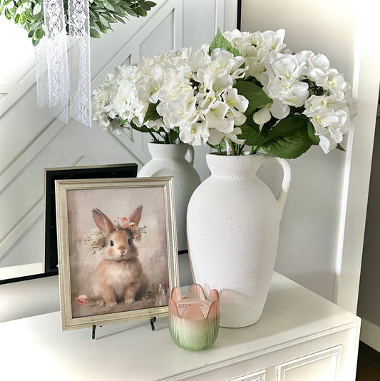 decor print :: bunny with floral crown