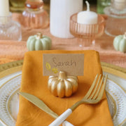 orange pumpkin place card holders for parties