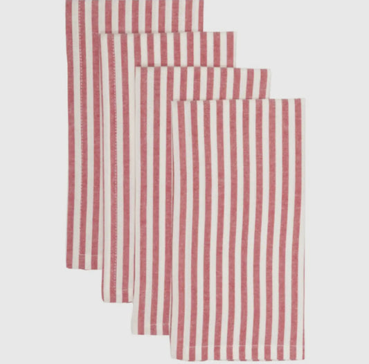napkins :: red & white stripes {set of 4}
