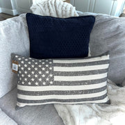 throw pillow cover :: stenciled flag