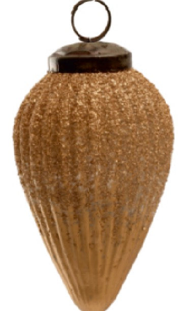 ornaments : glass champagne gold