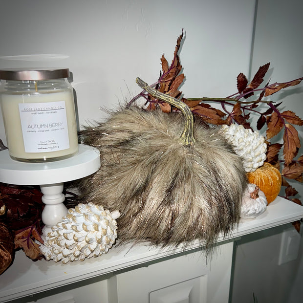 pumpkins :: plush fur {set of 2}