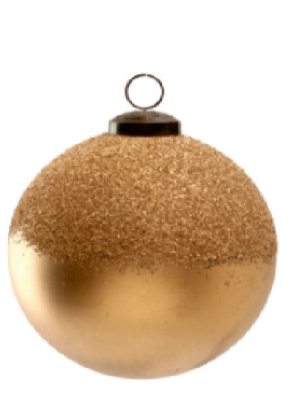 ornaments : glass champagne gold