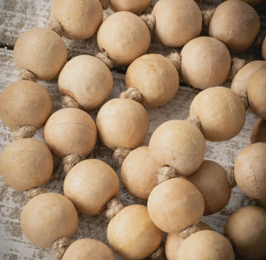 garland :: natural wood beads