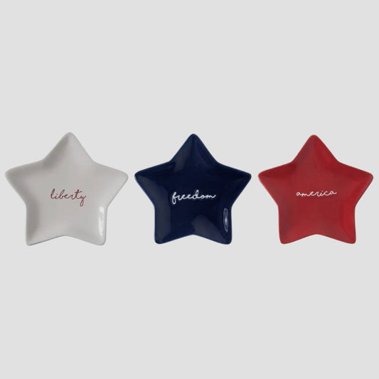 plates :: patriotic stars {set of 3}