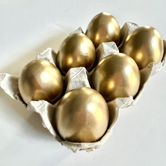 eggs :: gold {set of 6}