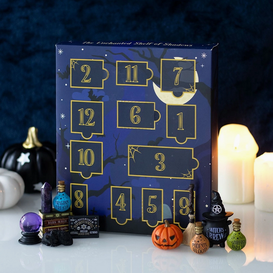 12-day Halloween countdown calendar with spooky designs