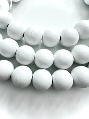 garland :: white wood beads