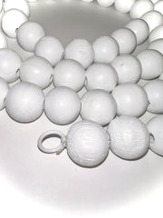 garland :: white wood beads