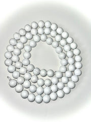 garland :: white wood beads