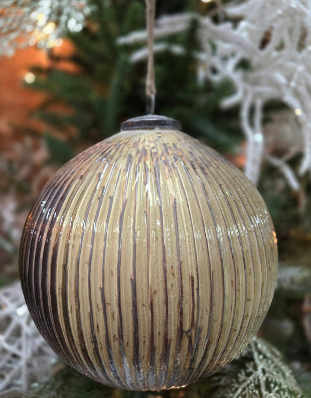 ornament :: glass golden glaze 4"