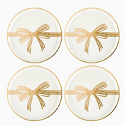 appetizer plates :: gold bow {set of 4}