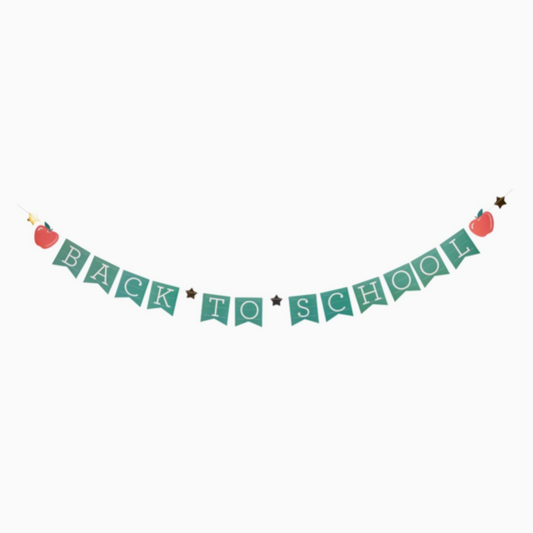 back to school banner hanging