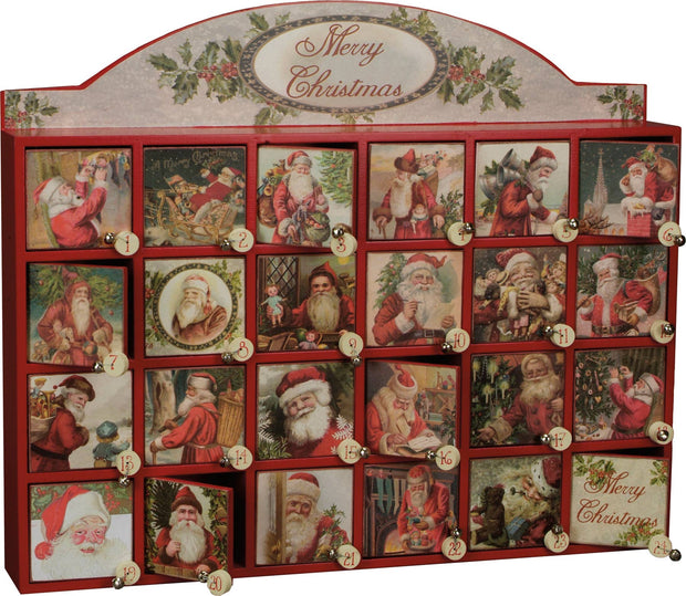 countdown box :: vintage santas