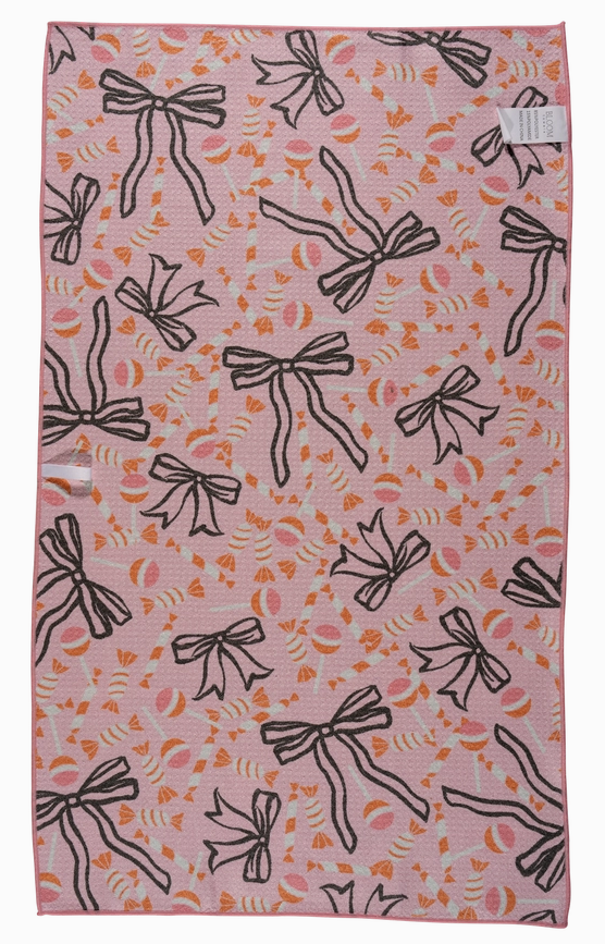 cozy autumn kitchen towel with porch design