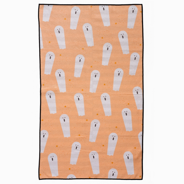 ghost and alley themed dish towel