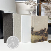 book :: white linen smooth spine