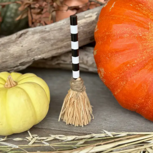 witch-themed mini broomstick accessory