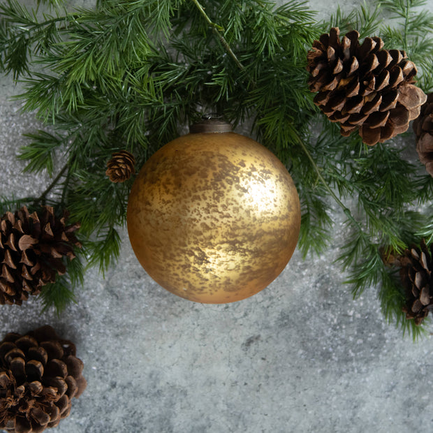 ornament :: kugel gilded 5"