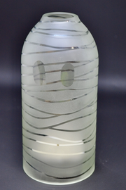 Decorative candle cloche with transparent finish