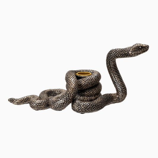 Snake taper candle holder in gothic style