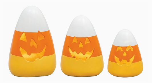 set of 3 candy corn decor
