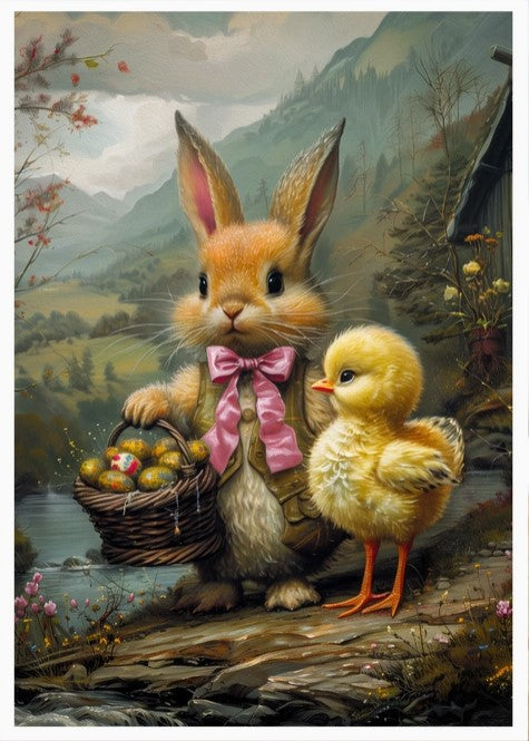 decor print :: bunny & chick