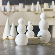 snowmen :: glass white {set of 2}