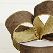ribbon :: cappuccino velvet/gold