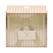 banner :: gold glitter bow 7'L