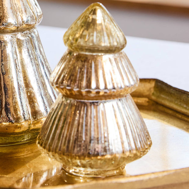 candle :: mercury glass :: tree gold