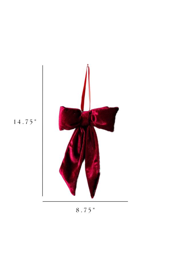 bows :: velvet deep red