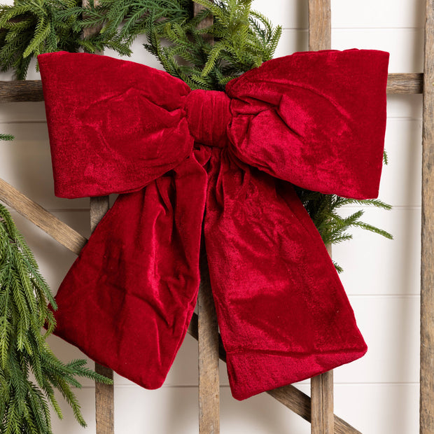 bow :: red velvet oversized