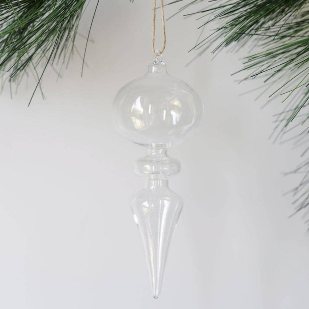 ornament :: glass finial clear