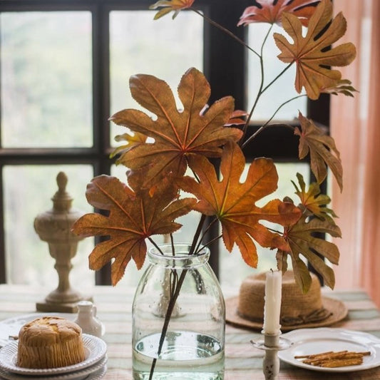 artificial fatsia leaf stem