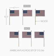 American flag {set of 3}