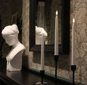 taper candles :: taper white flameless {set of 3}