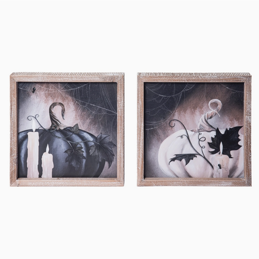 Halloween-themed decorative picture frame with spooky details