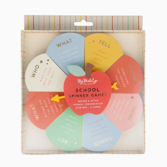 school spinner game with colorful sections