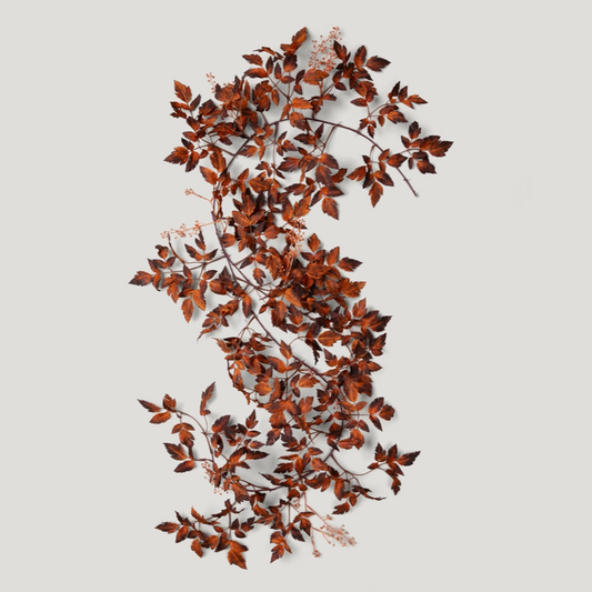 brown seeded leaf garland