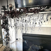 spooky black garland for haunted decor