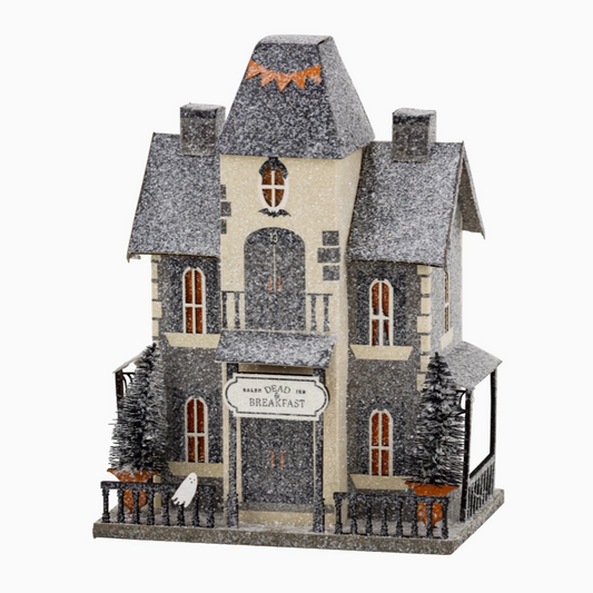 Dead & Breakfast Halloween print styled like a haunted inn sign