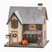 Witchy decor print with eerie potion shop design