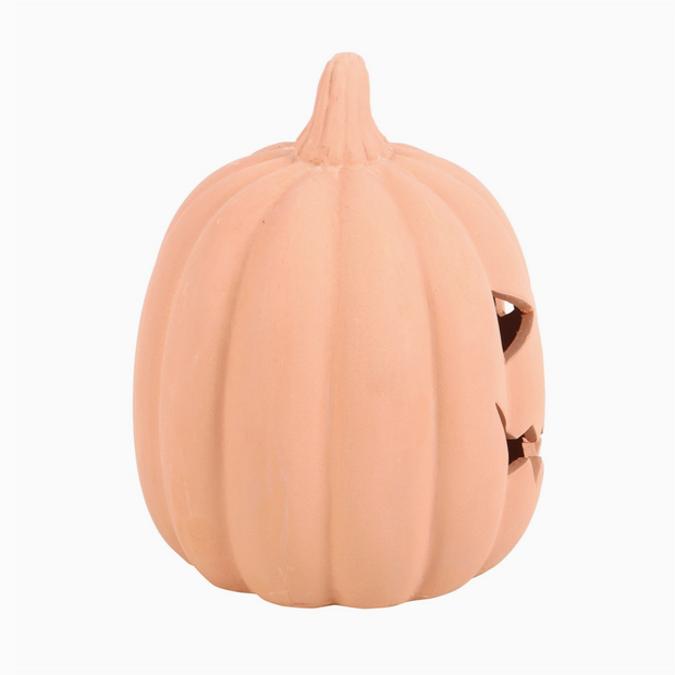 Small handmade terracotta Halloween lantern