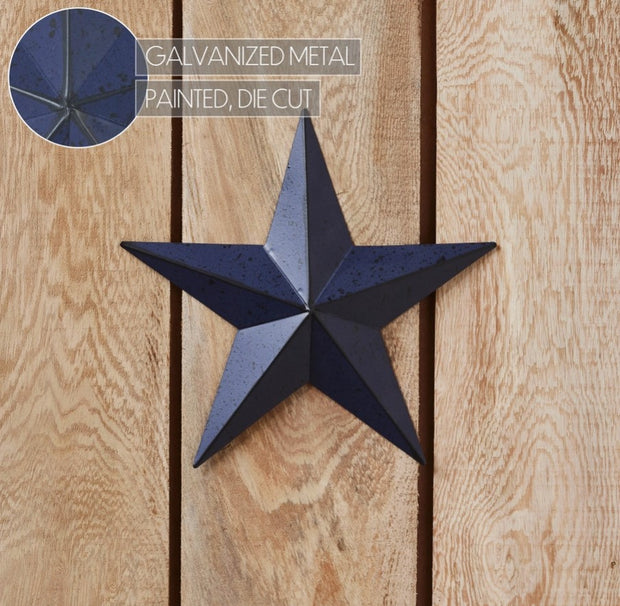 metal star :: navy blue speckled