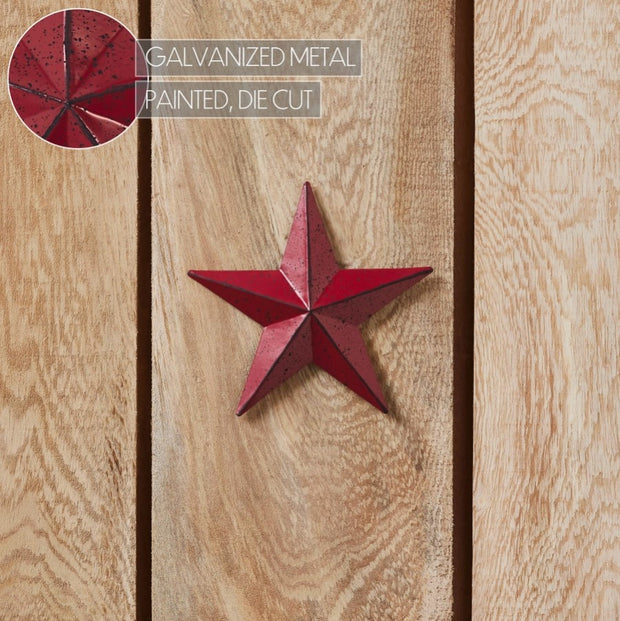 metal star :: burgundy red speckled