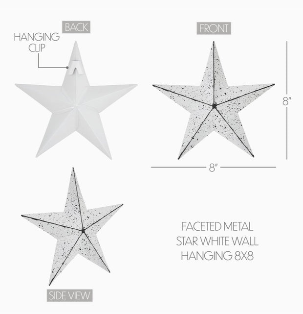 metal star :: white speckled