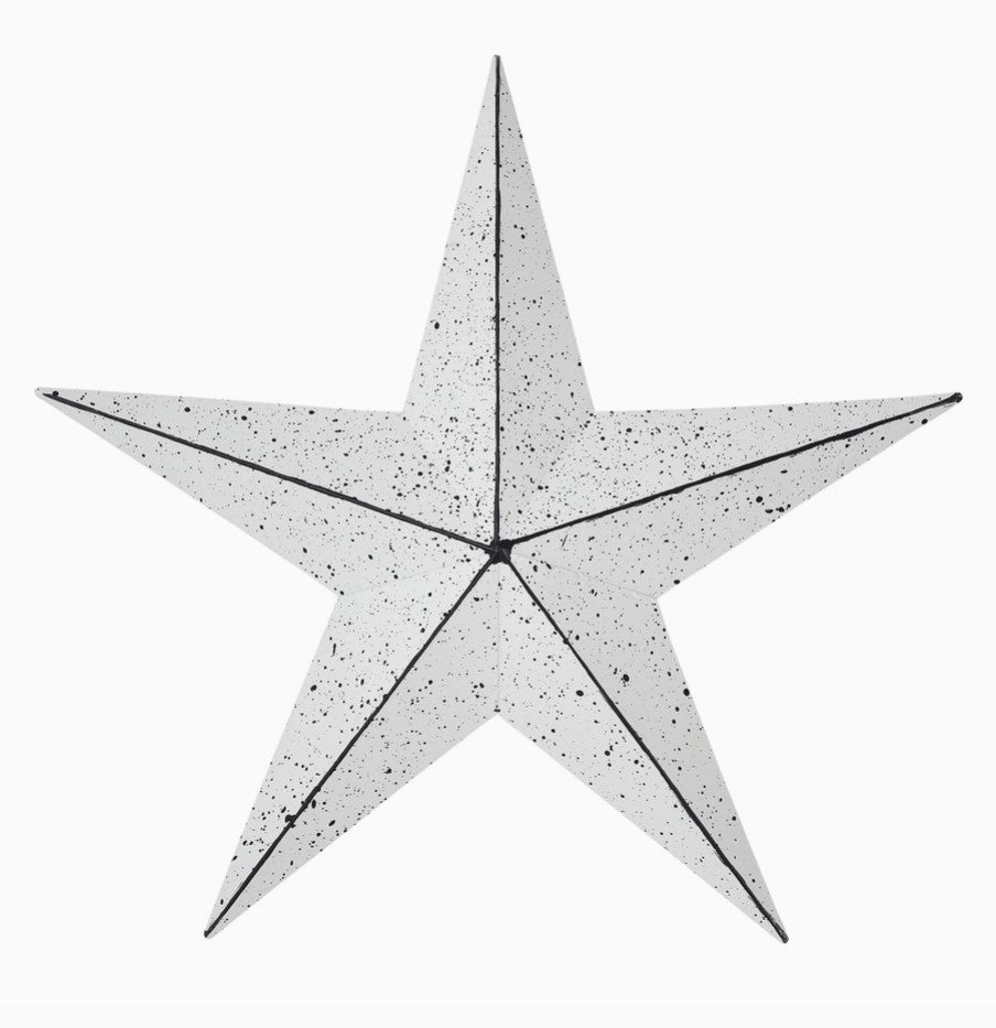 metal star :: white speckled